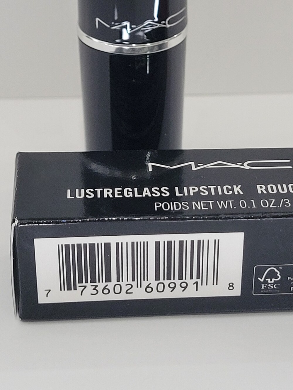 MAC Lustreglass Lipstick • BEAM THERE DONE THAT •Rosy Plum• .10 oz • New in box - Picture 4 of 5